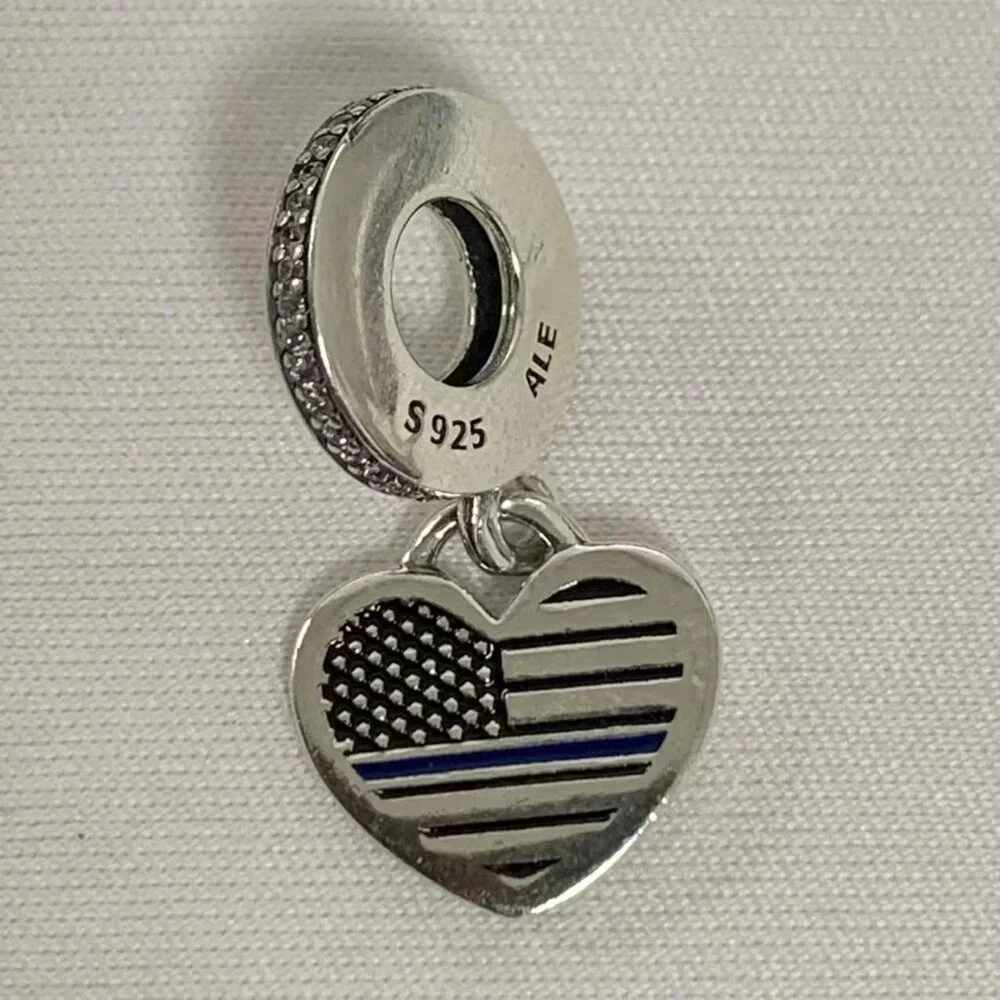 Pandora USA Flag 756 Exclusive Charm, S925 Silver Jewelry